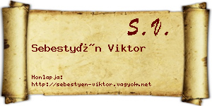 Sebestyén Viktor névjegykártya